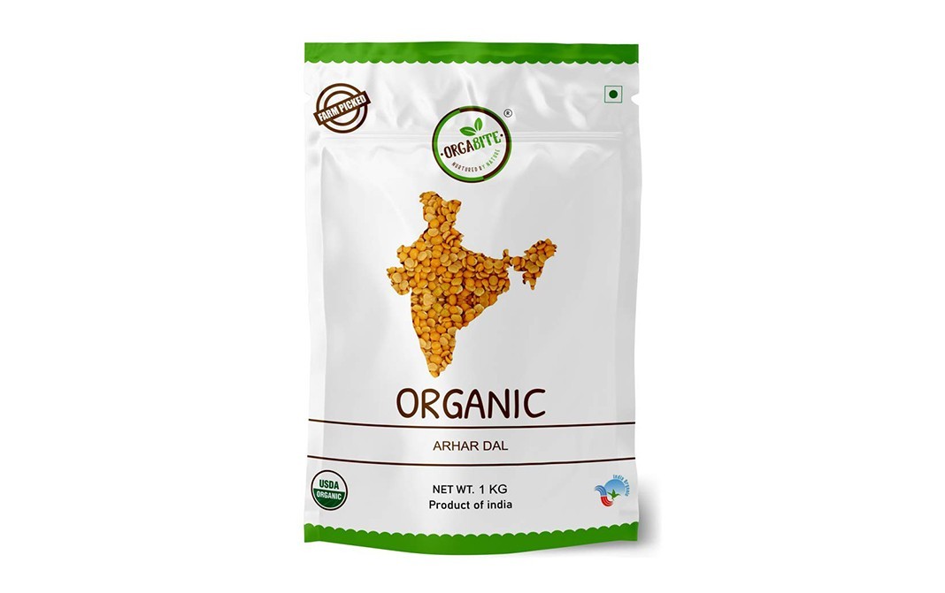 Orgabite Organic Arhar Dal    Pack  1 kilogram